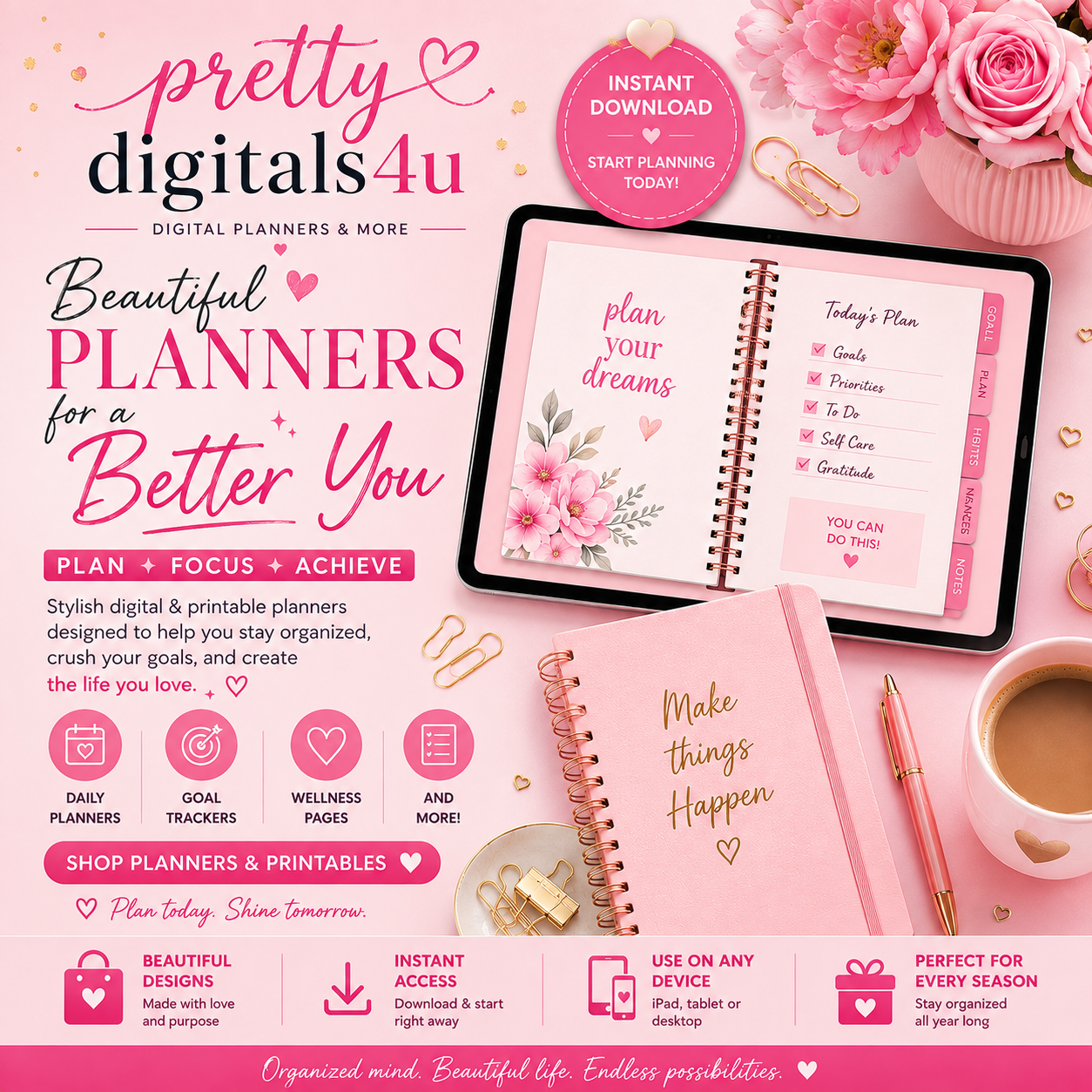 30-Day Self-Care & Reset planner